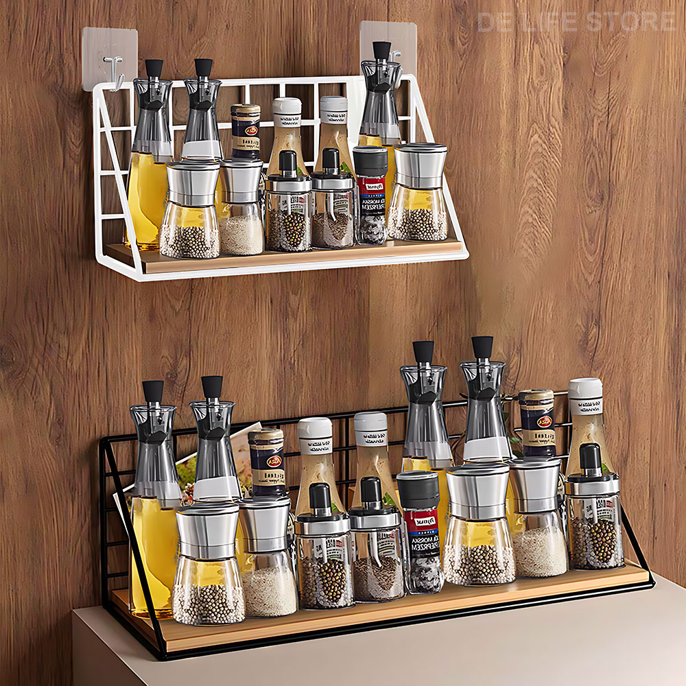 Hanging Wooden Spice Rack