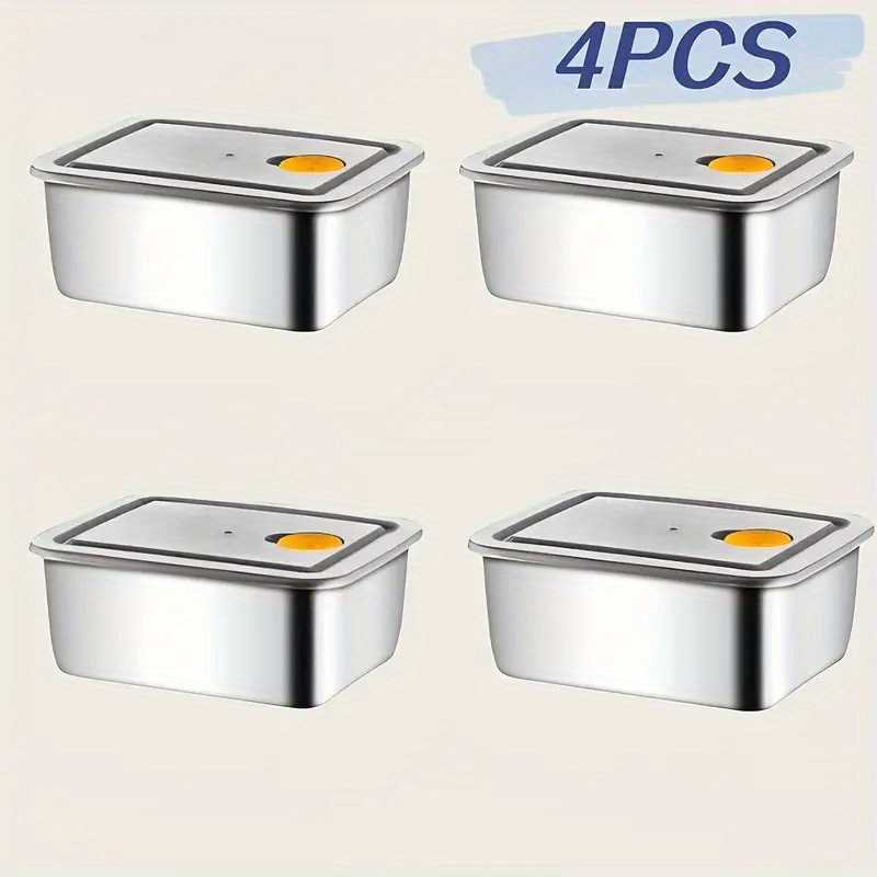 Stainless Steel Food Storage Containers, 4 Pack