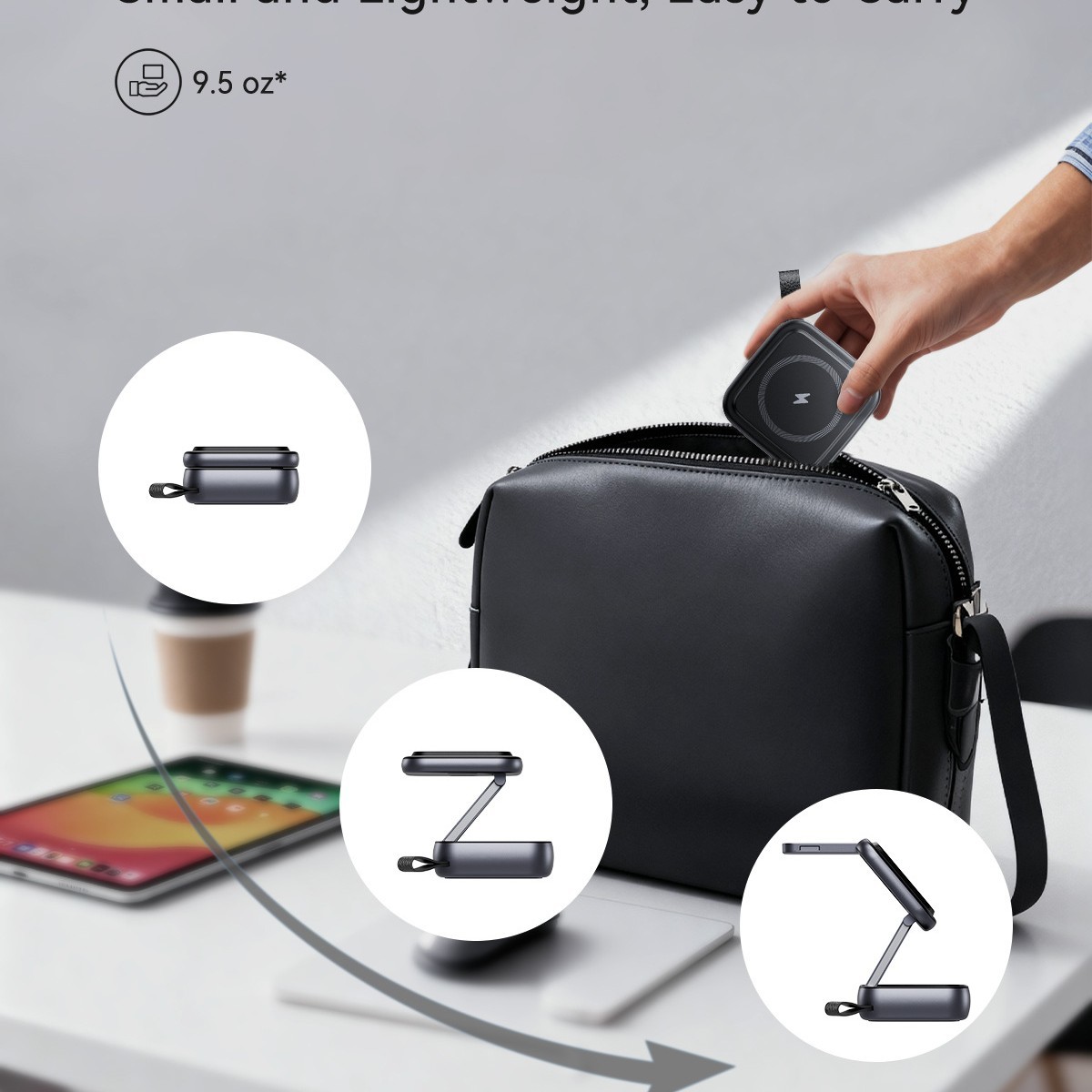 Folding Desktop Wireless Charging Stand - Magnetic
